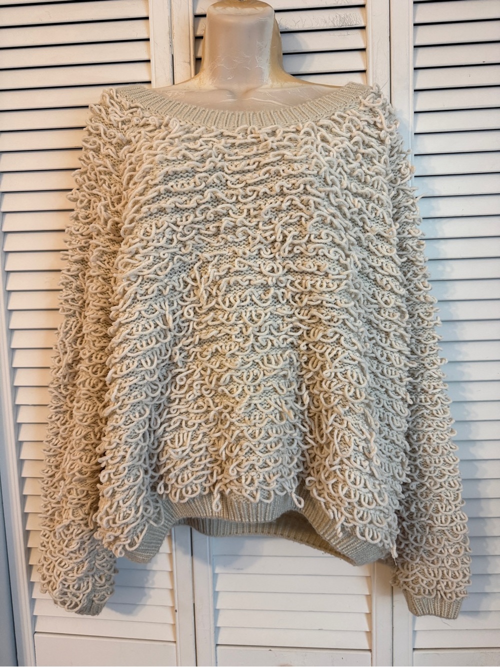 Anthropologie POL Womens Shabby Chic Loop Knit Sweater Medium Boho Indie Slouchy